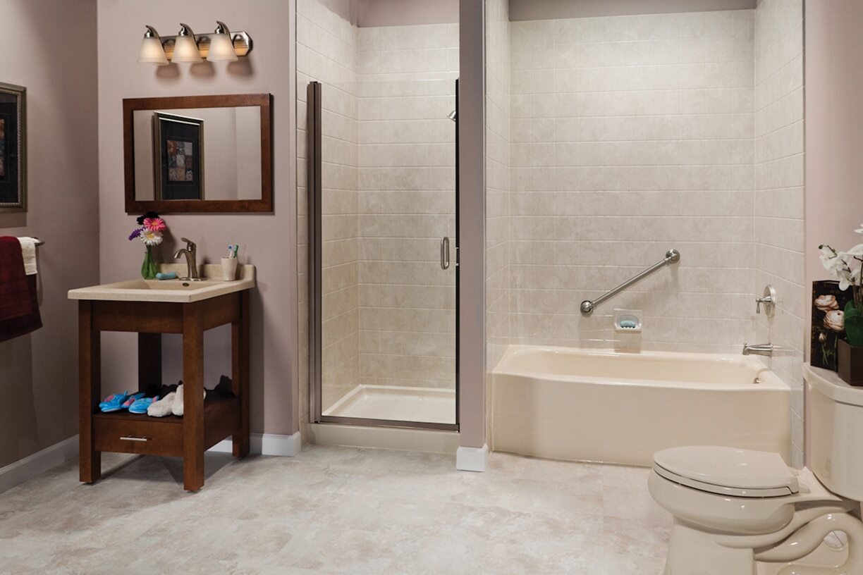 Biscuit_Curved_Tub_Biscuit_Shower_Base_Travertine_6x6_Tile_Brushed_Nickel_IMG_0705_LR_bp-1