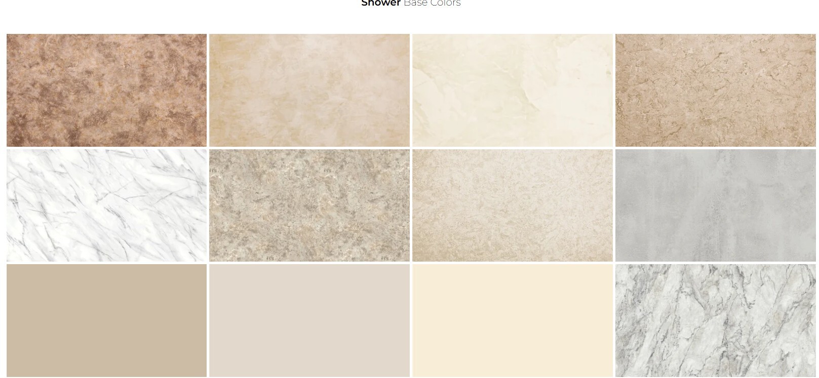 Shower Base Colors1